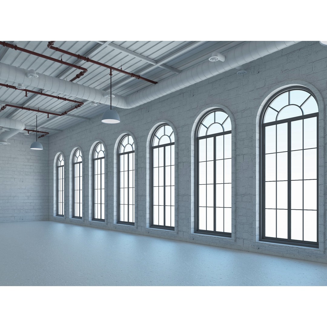 Loft Office Interior 3D Model – Industrial Workspace, FBX, Blender - View 5
