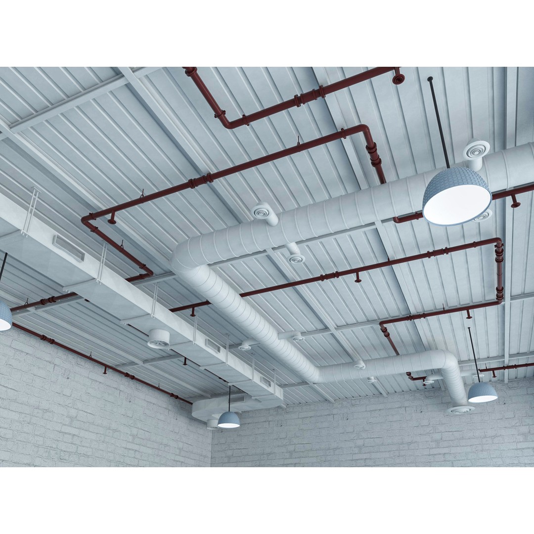 Loft Office Interior 3D Model – Industrial Workspace, FBX, Blender - View 8