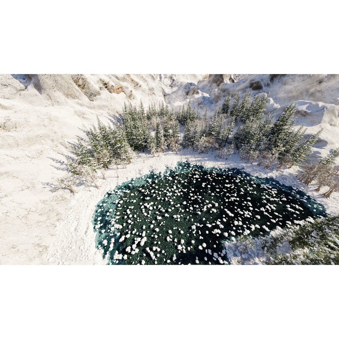 Snow Landscape 3D Model – High Poly Scene for Blender, Game Asset - View 8