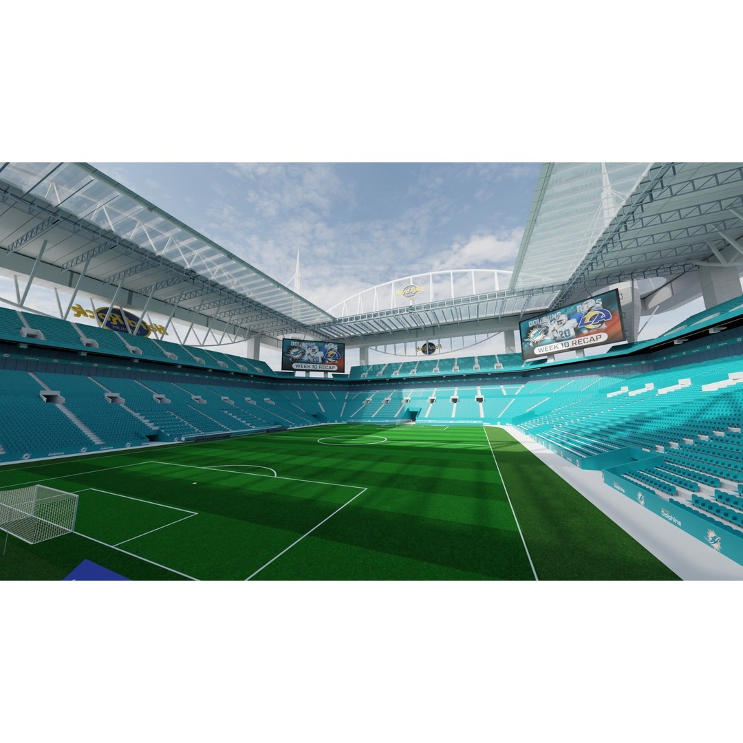 Hard Rock Stadium 3D Model – High Poly Game Asset, FBX, OBJ, Blender - View 19