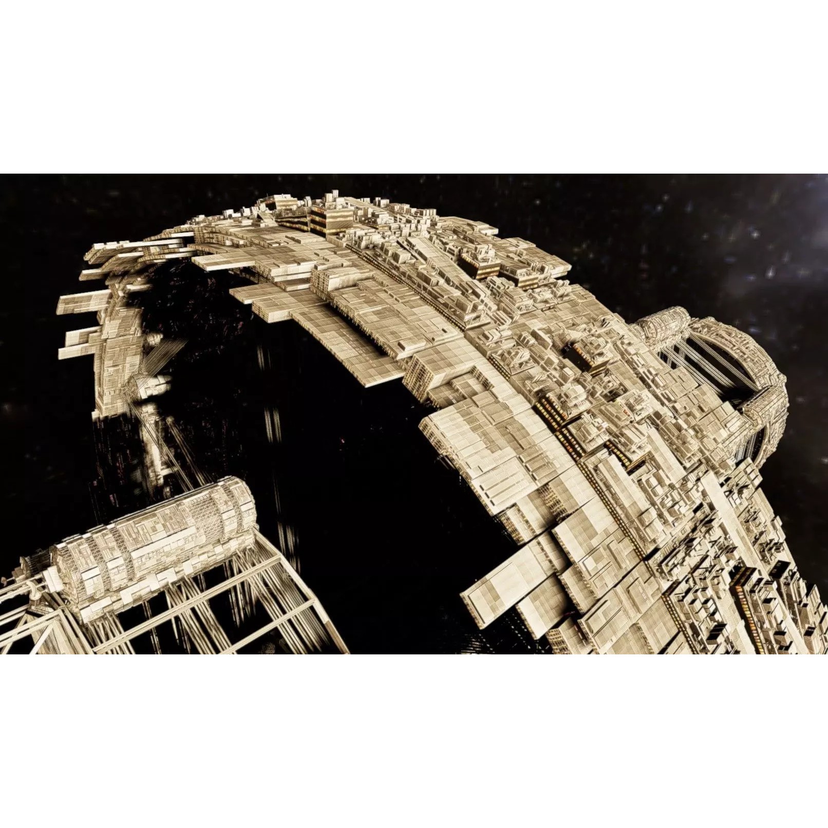 Cargo Space Station - Low-Poly Game-Ready 3D Model