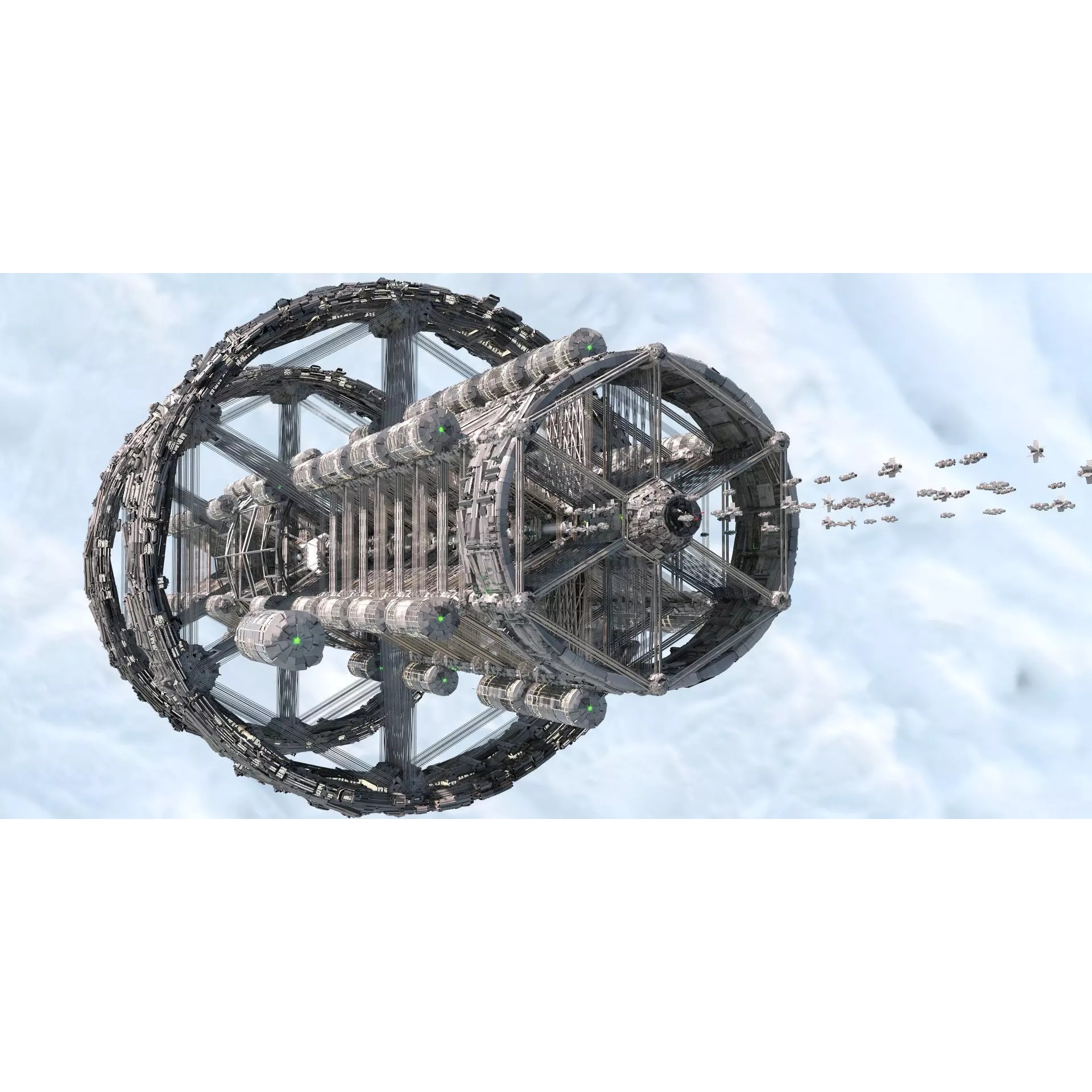 Cargo Space Station - Low-Poly Game-Ready 3D Model - View 2