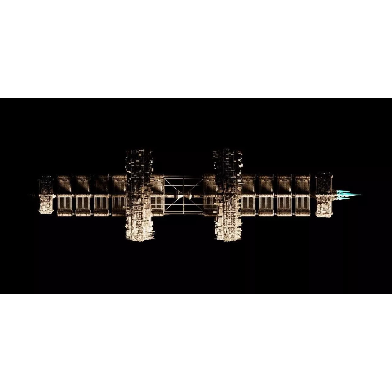 Cargo Space Station - Low-Poly Game-Ready 3D Model - View 8