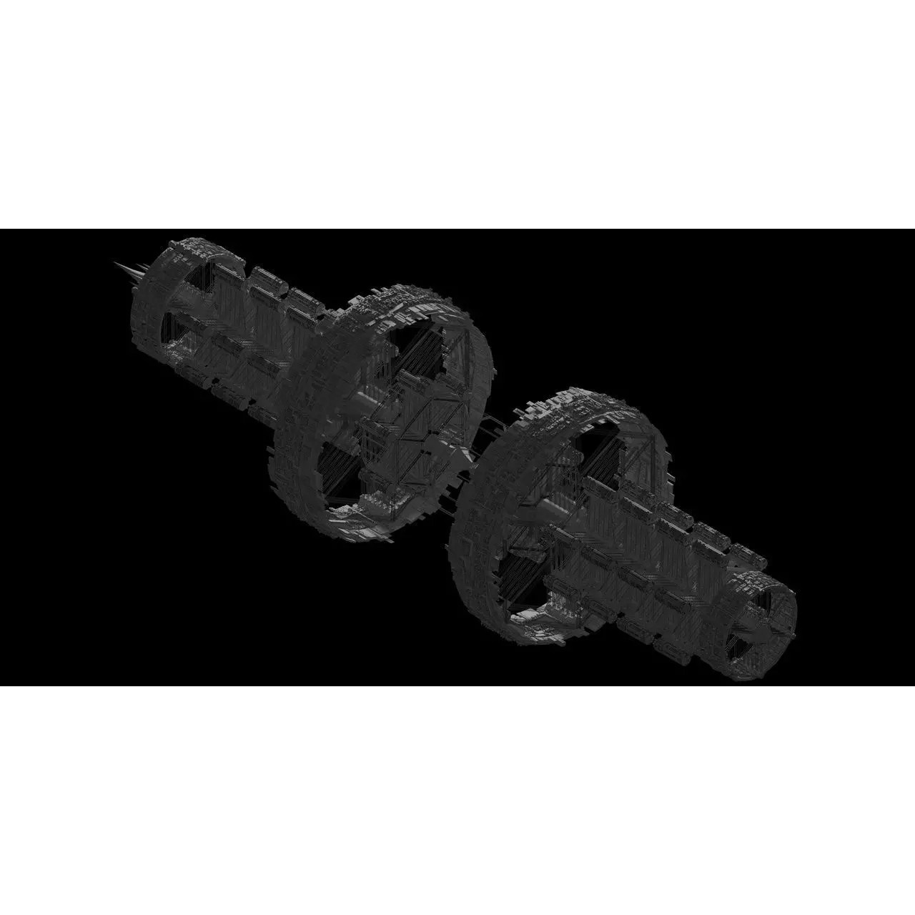 Cargo Space Station - Low-Poly Game-Ready 3D Model - View 9