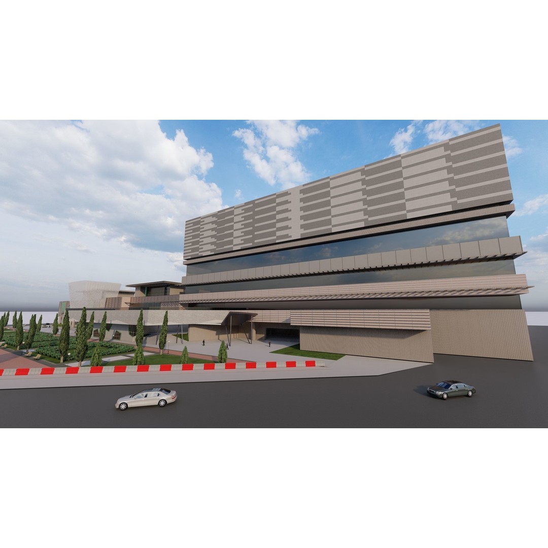 Hospital 3D Model – Medical Building with 2D Plans, FBX & OBJ