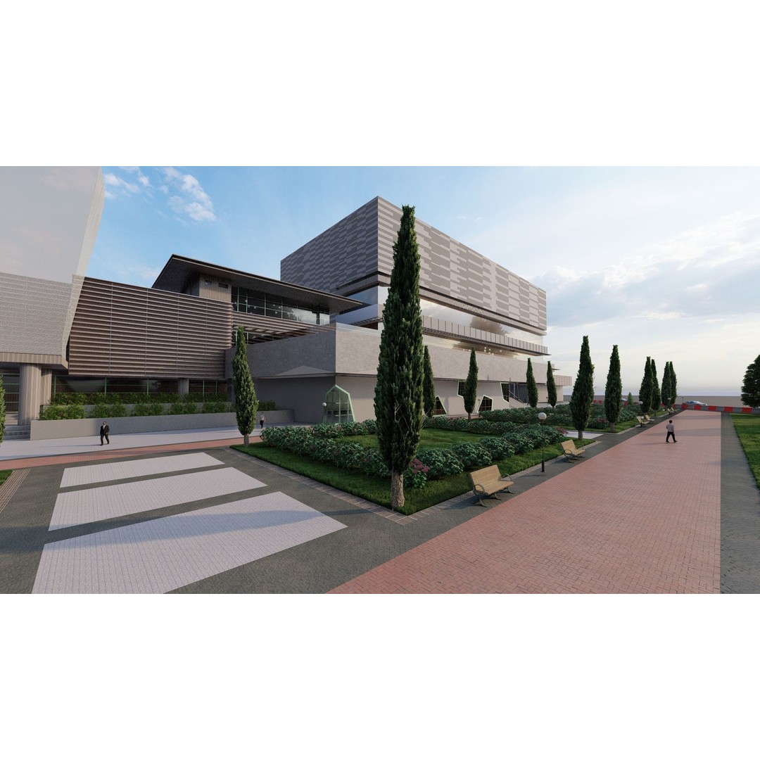 Hospital 3D Model – Medical Building with 2D Plans, FBX & OBJ - View 14