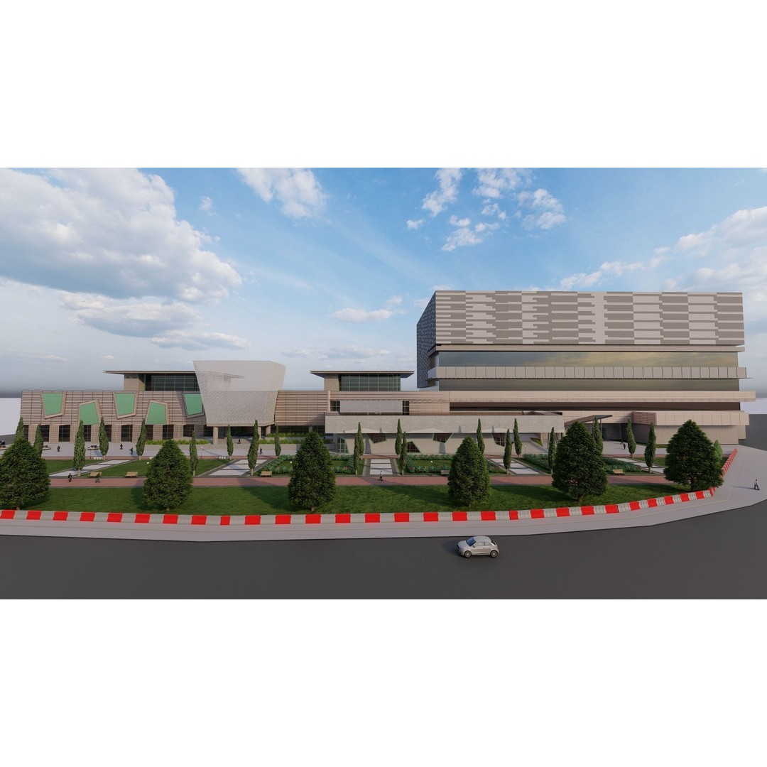 Hospital 3D Model – Medical Building with 2D Plans, FBX & OBJ - View 3