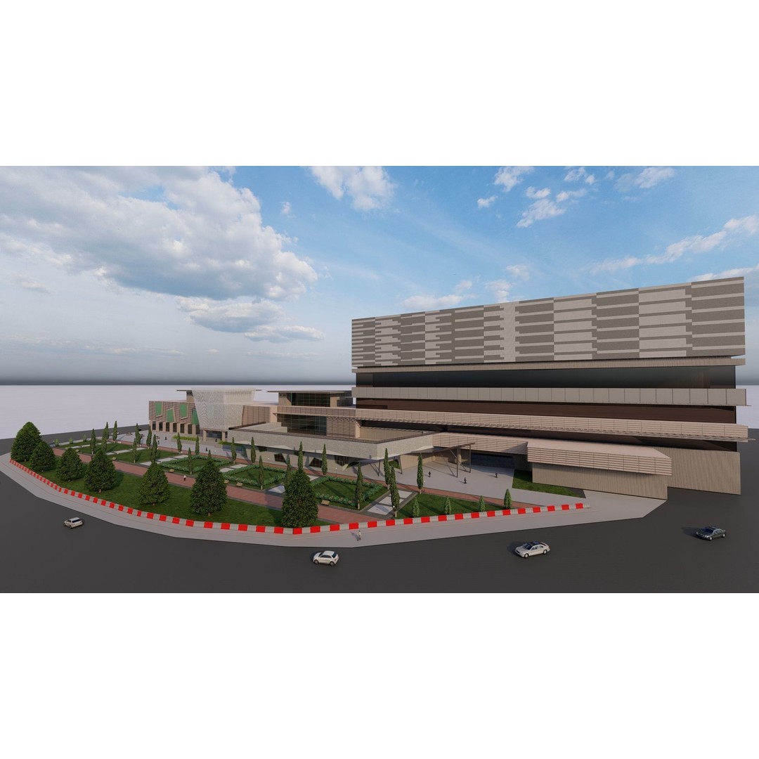 Hospital 3D Model – Medical Building with 2D Plans, FBX & OBJ - View 5