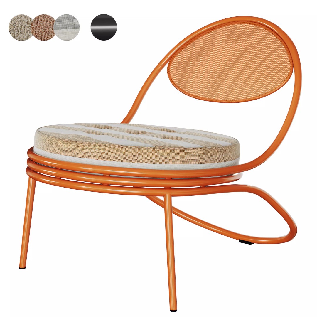 Copacabana Lounge Chair 3D Model – Modern Outdoor/Indoor Furniture, FBX - View 2