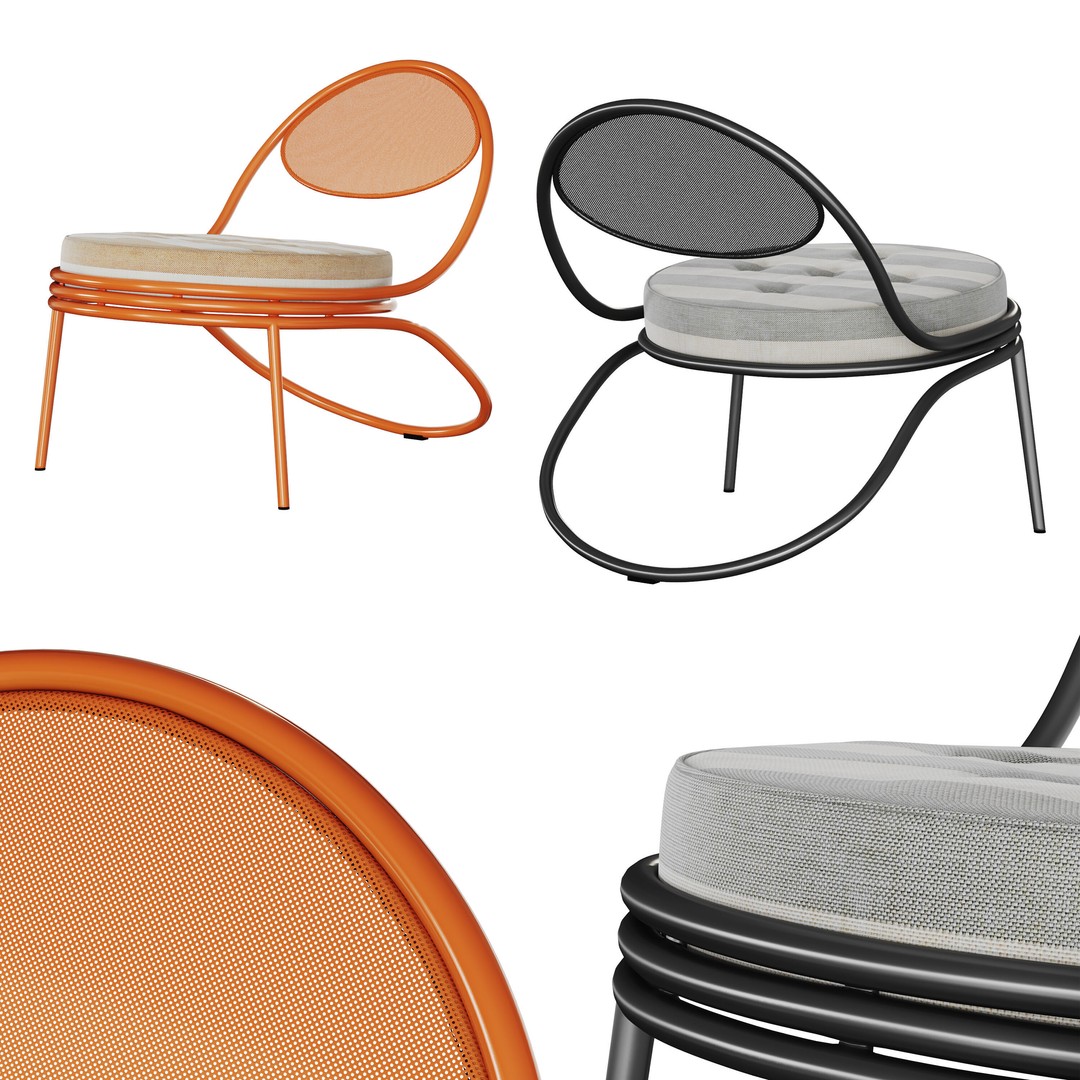 Copacabana Lounge Chair 3D Model – Modern Outdoor/Indoor Furniture, FBX - View 4