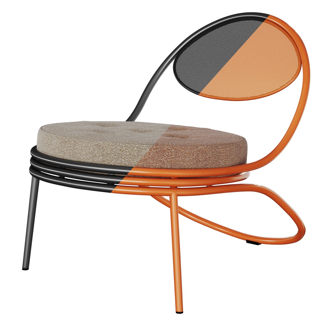 Copacabana Lounge Chair 3D Model – Modern Outdoor/Indoor Furniture, FBX - View 5