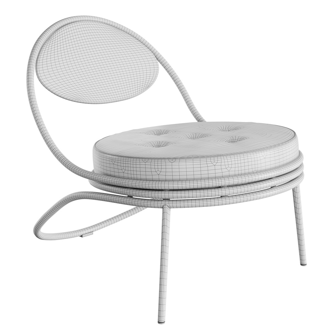 Copacabana Lounge Chair 3D Model – Modern Outdoor/Indoor Furniture, FBX - View 6