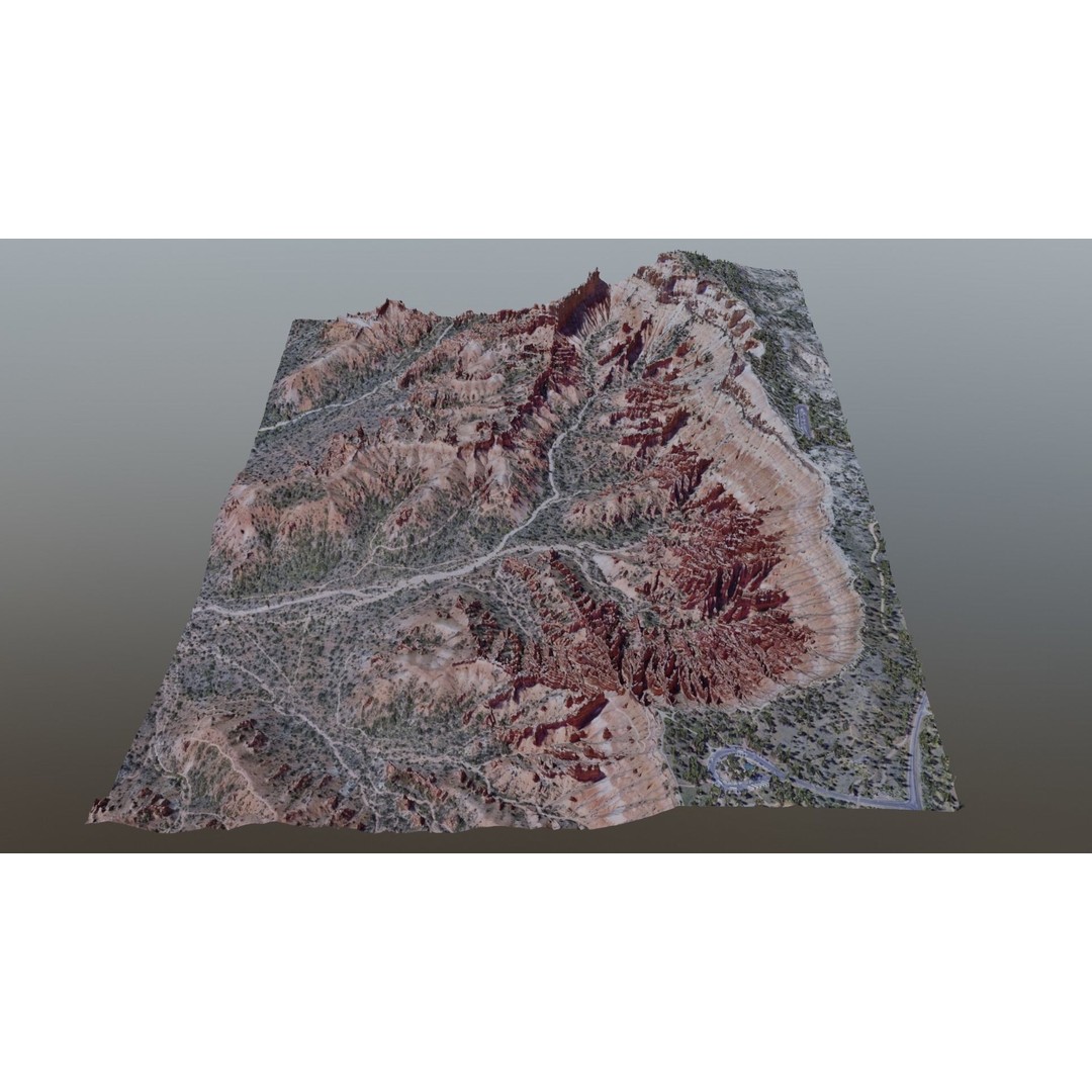Bryce Canyon 3D Model – Realistic Landscape Scene, FBX, OBJ, Blender - View 7