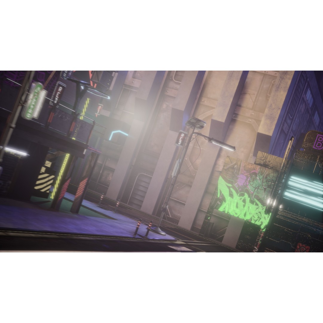 Cyber City 3D Model – Neon-Lit Futuristic Asset Pack, FBX & OBJ - View 14