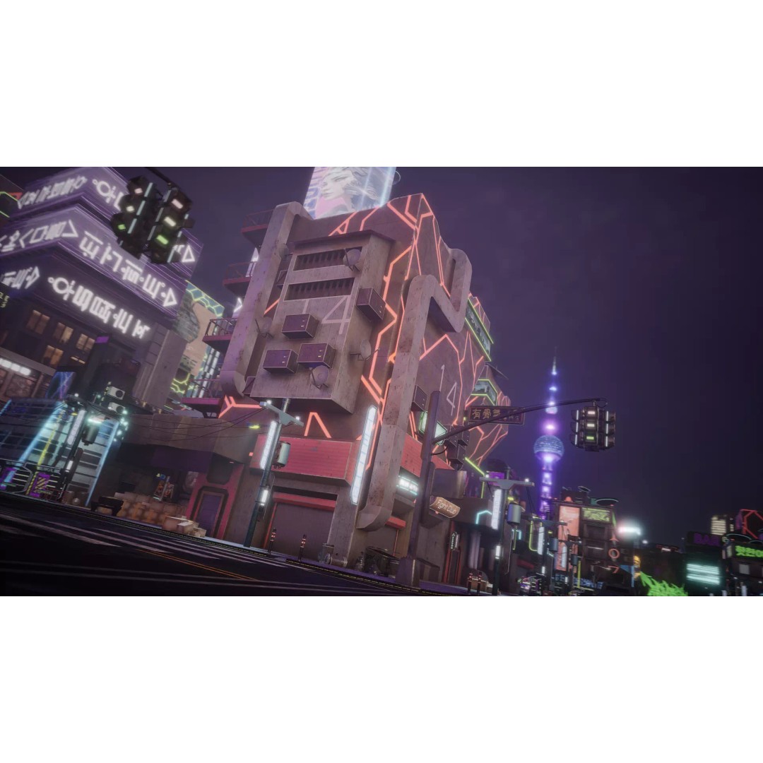Cyber City 3D Model – Neon-Lit Futuristic Asset Pack, FBX & OBJ - View 2