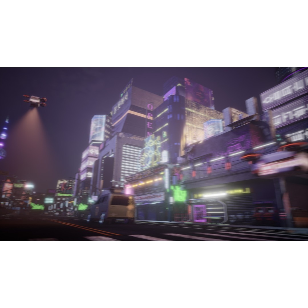 Cyber City 3D Model – Neon-Lit Futuristic Asset Pack, FBX & OBJ - View 3