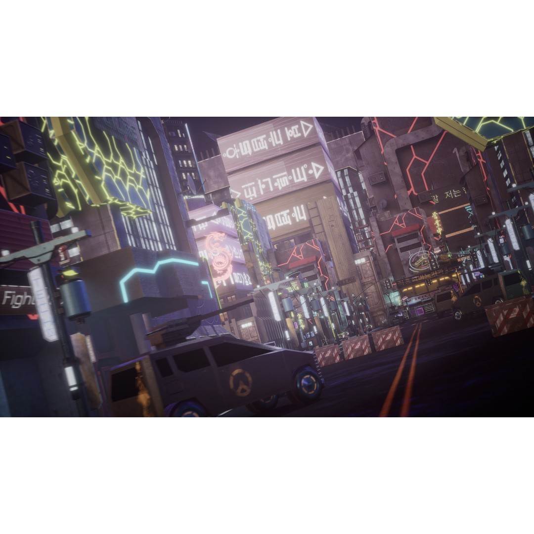 Cyber City 3D Model – Neon-Lit Futuristic Asset Pack, FBX & OBJ - View 6