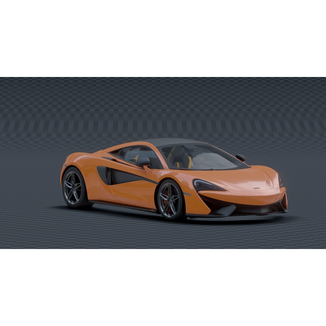 McLaren 570s 3D Model – Low Poly Game Asset, Blender, FBX - View 10