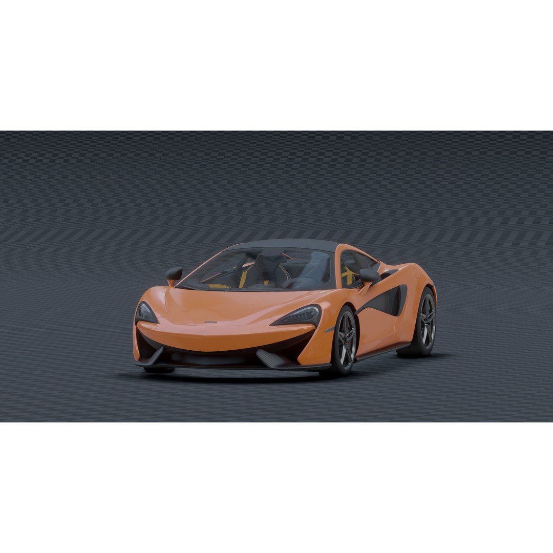 McLaren 570s 3D Model – Low Poly Game Asset, Blender, FBX - View 11