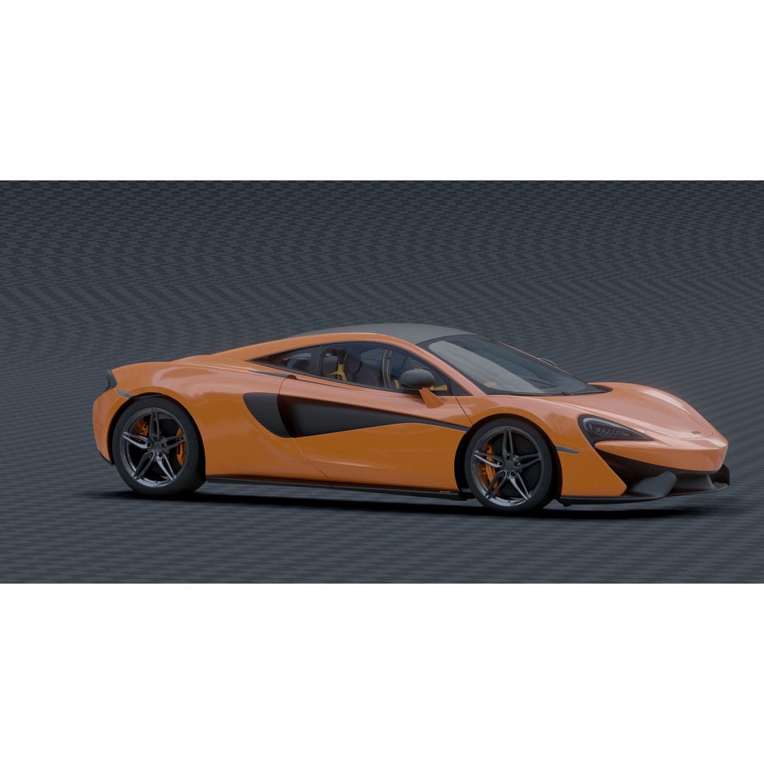 McLaren 570s 3D Model – Low Poly Game Asset, Blender, FBX - View 12