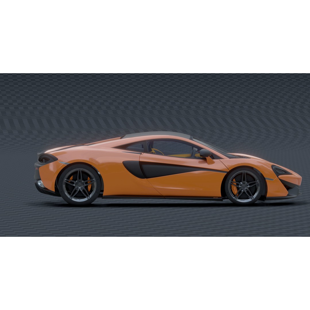 McLaren 570s 3D Model – Low Poly Game Asset, Blender, FBX - View 13