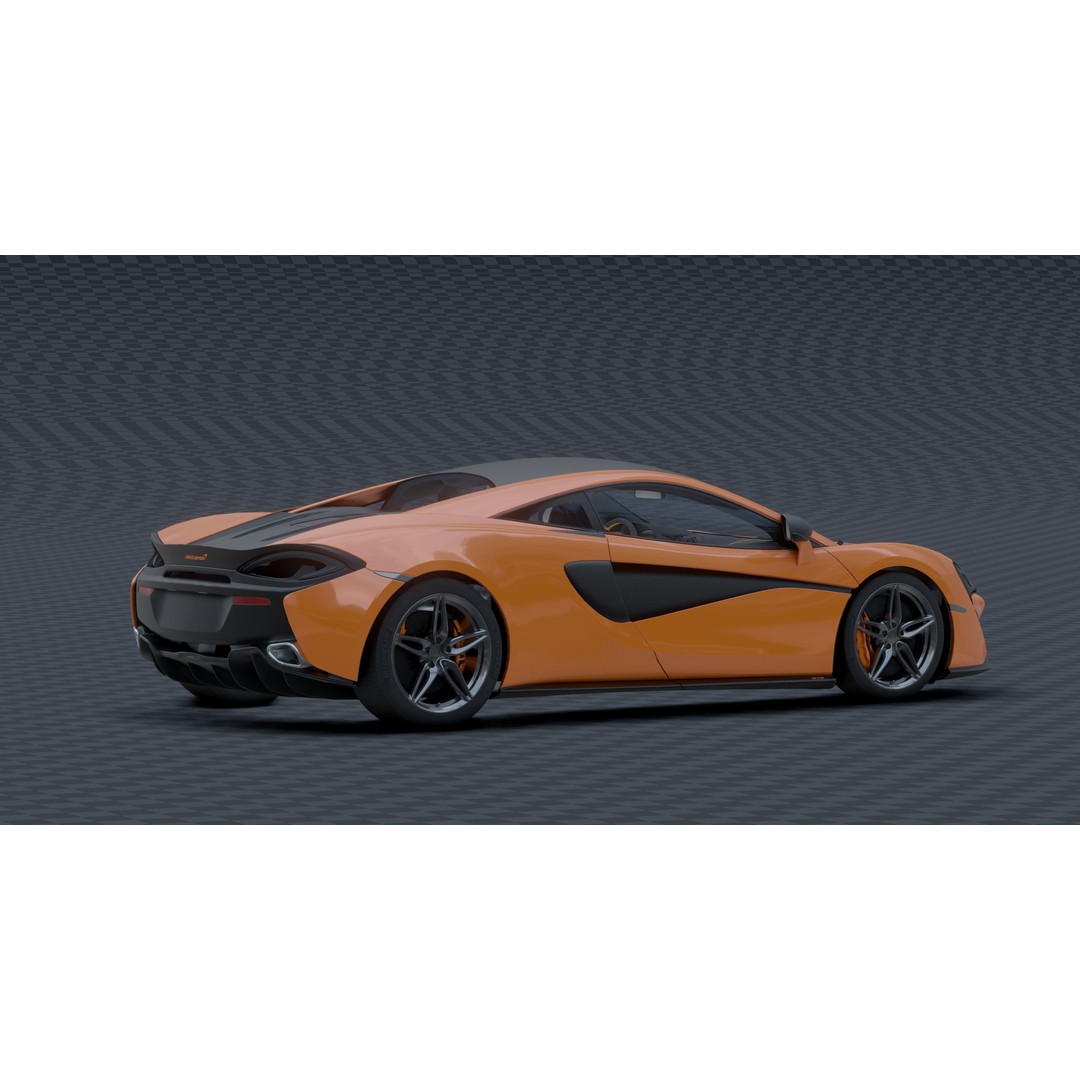 McLaren 570s 3D Model – Low Poly Game Asset, Blender, FBX - View 14