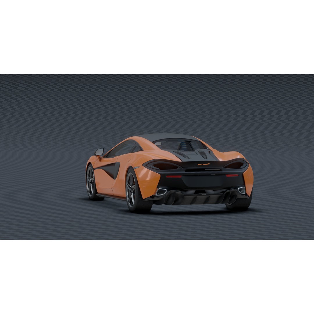 McLaren 570s 3D Model – Low Poly Game Asset, Blender, FBX - View 17