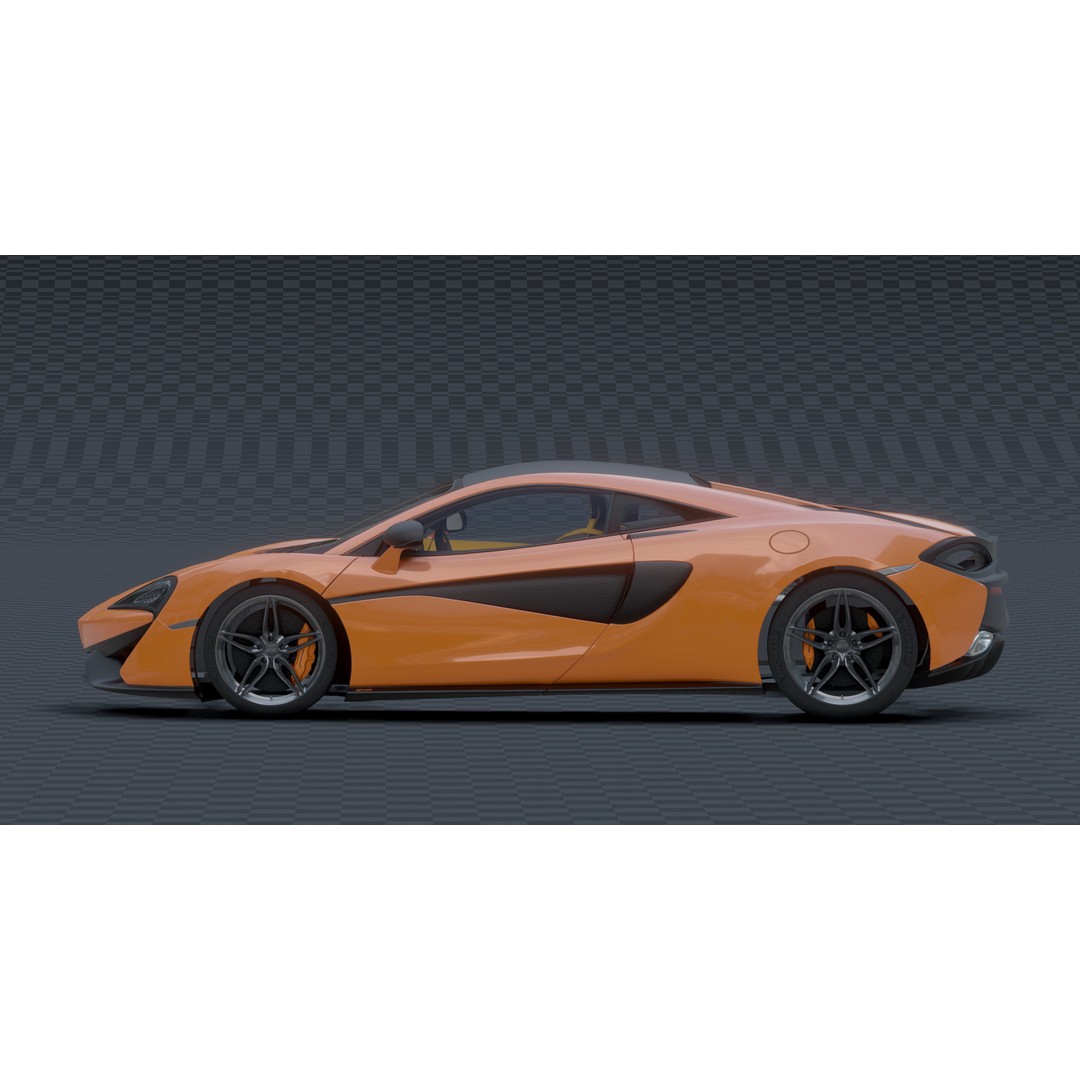 McLaren 570s 3D Model – Low Poly Game Asset, Blender, FBX - View 19