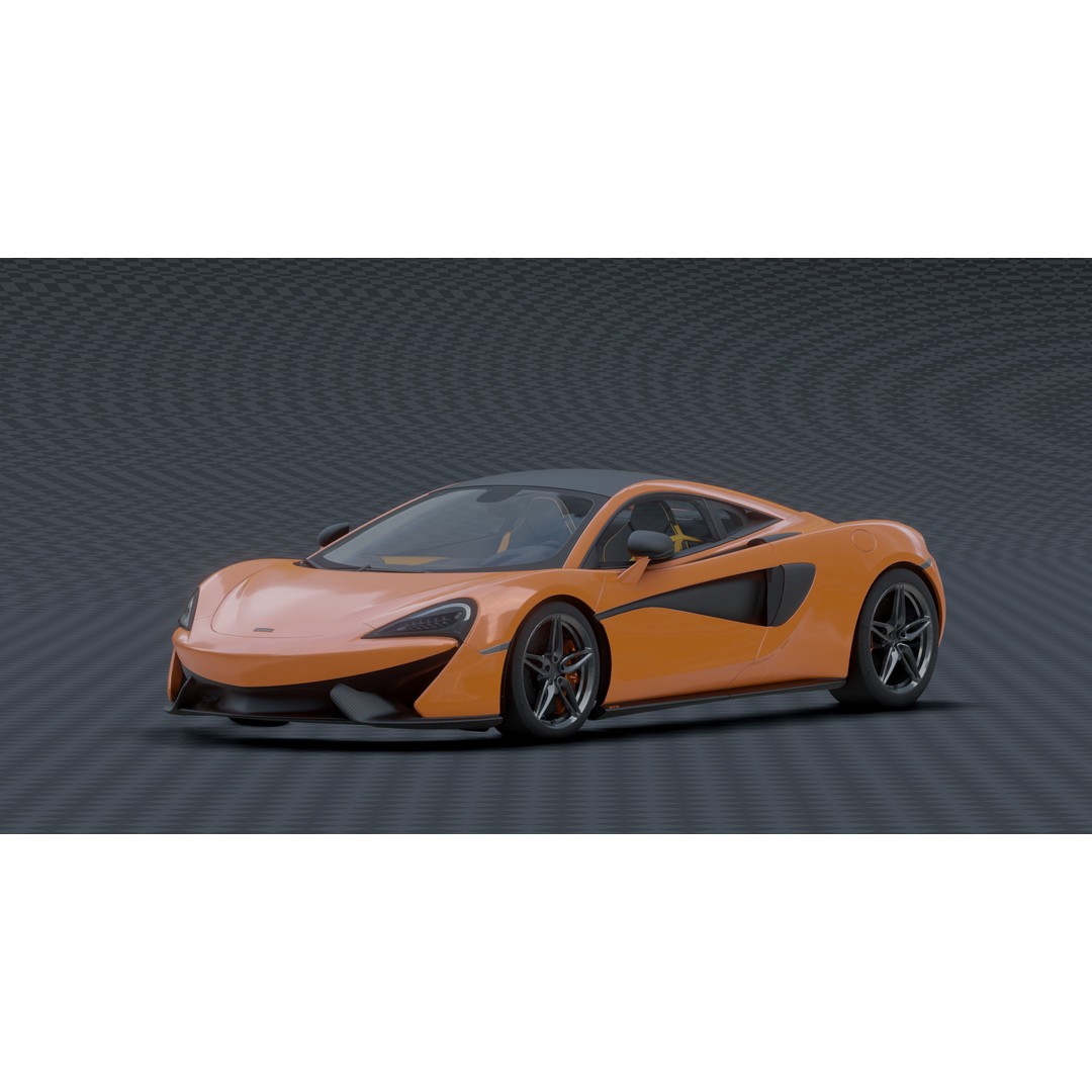 McLaren 570s 3D Model – Low Poly Game Asset, Blender, FBX - View 5