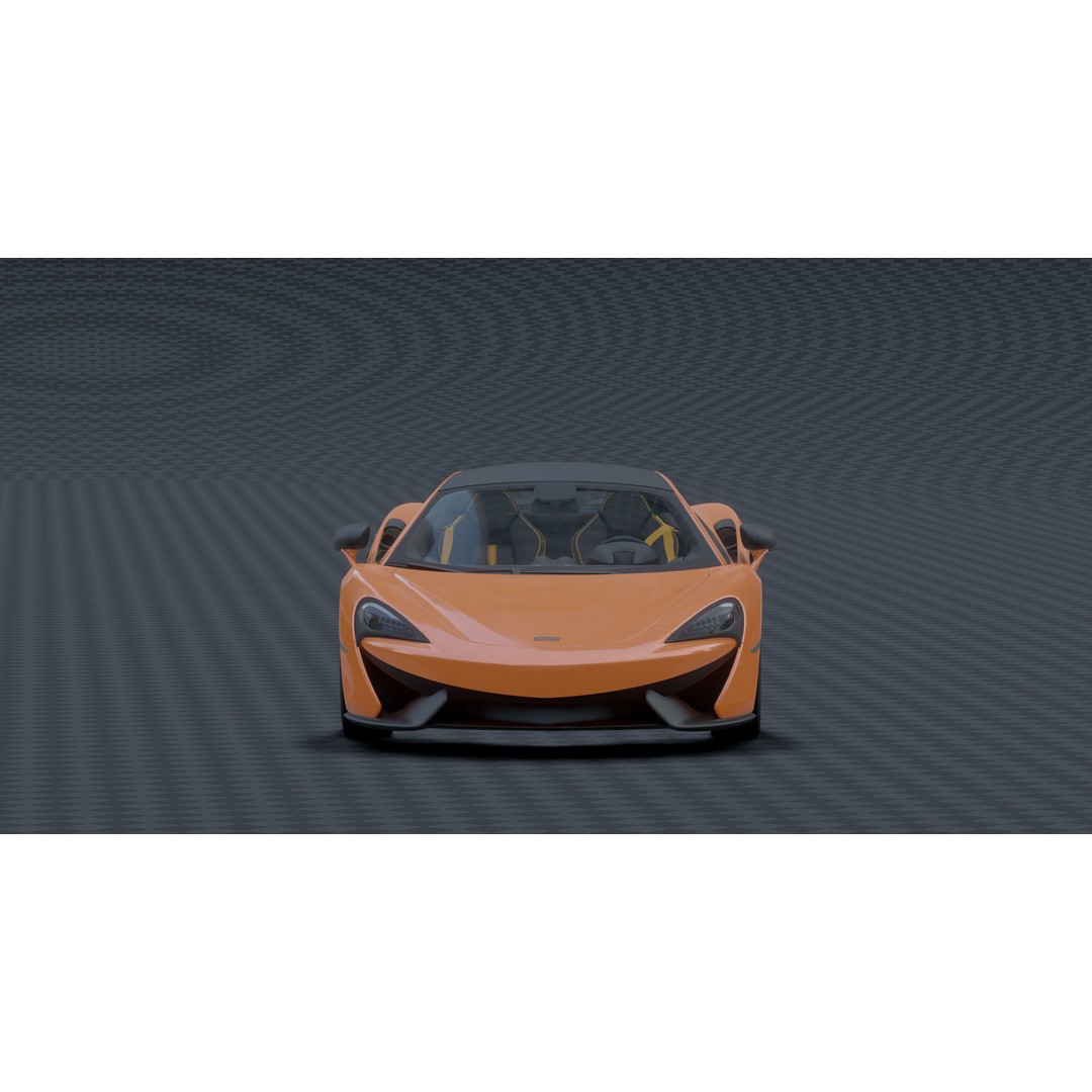 McLaren 570s 3D Model – Low Poly Game Asset, Blender, FBX - View 6