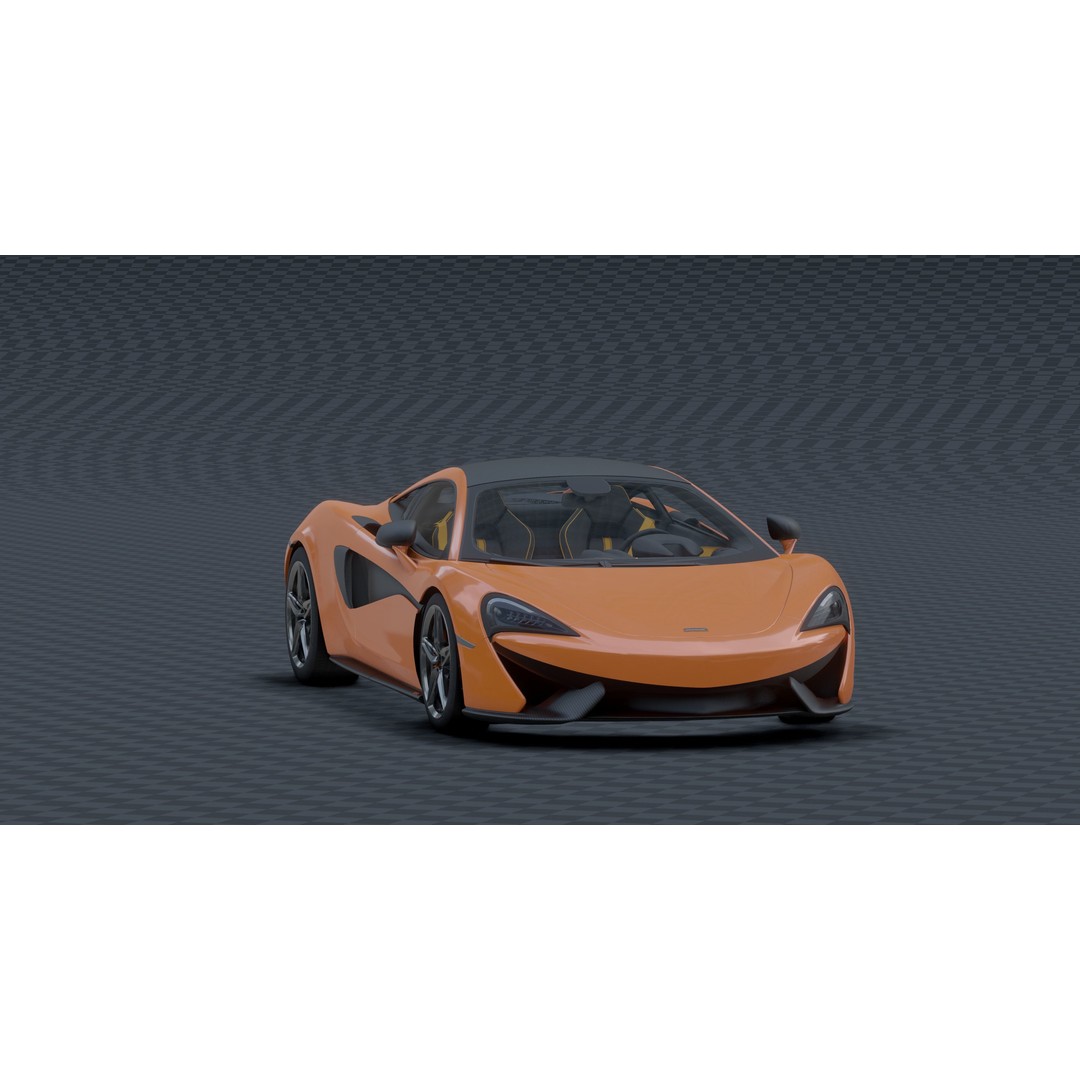 McLaren 570s 3D Model – Low Poly Game Asset, Blender, FBX - View 9