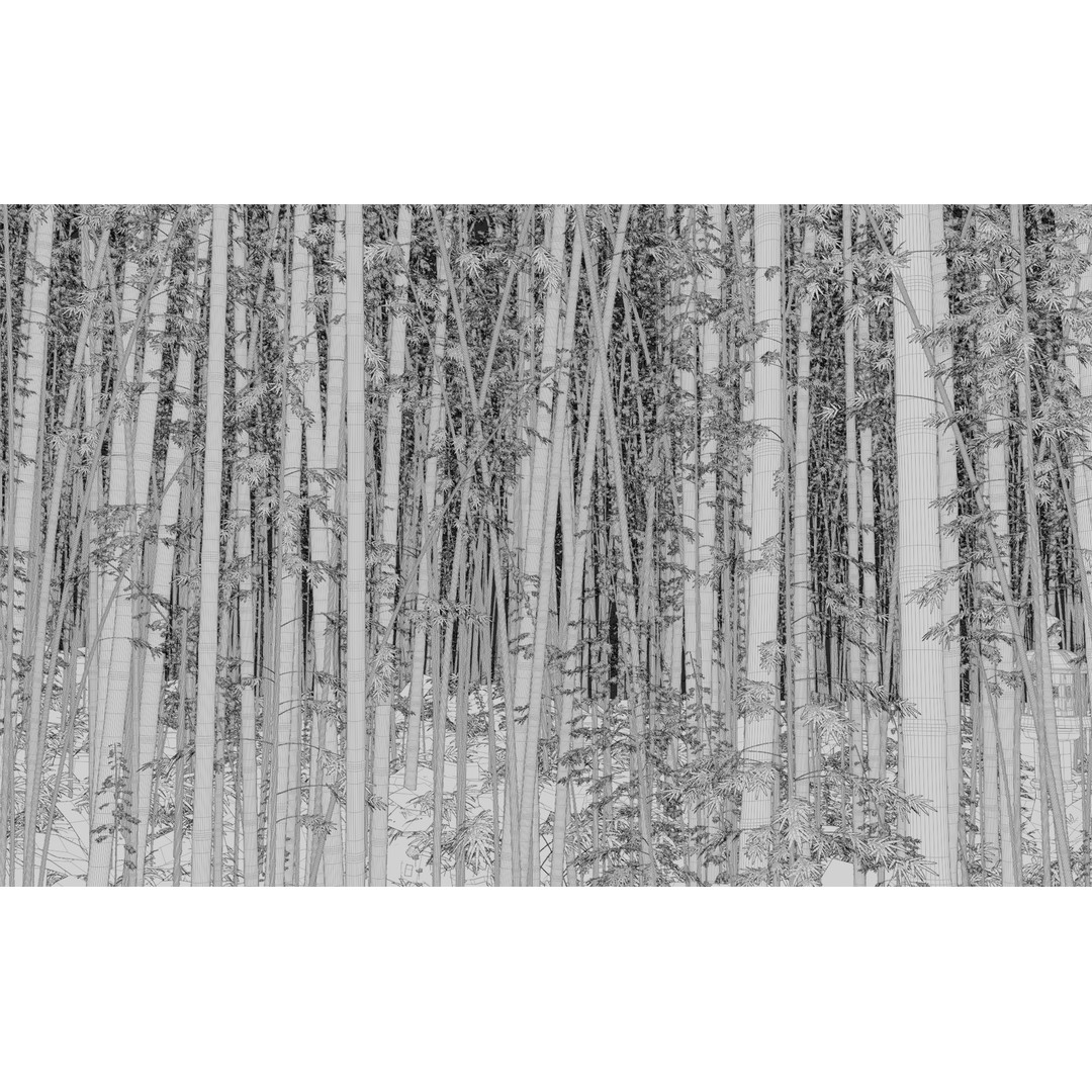 Bamboo Forest 3D Model – High Poly PBR Landscape, Blender, FBX, OBJ