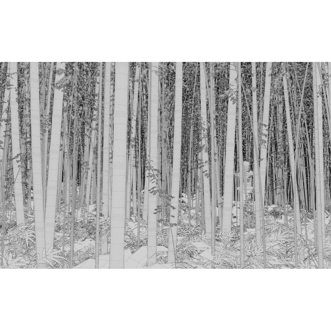 Bamboo Forest 3D Model – High Poly PBR Landscape, Blender, FBX, OBJ - View 13