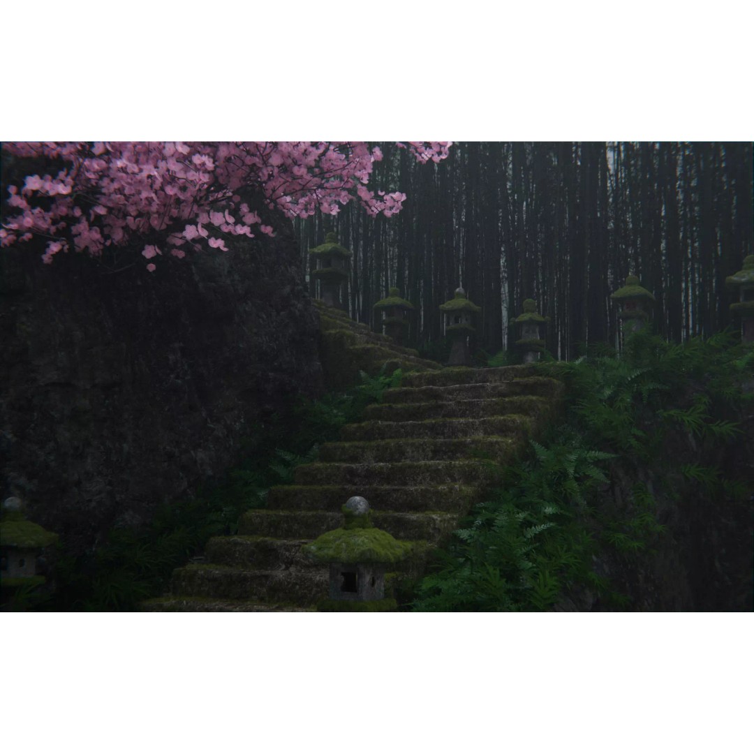 Bamboo Forest 3D Model – High Poly PBR Landscape, Blender, FBX, OBJ - View 2