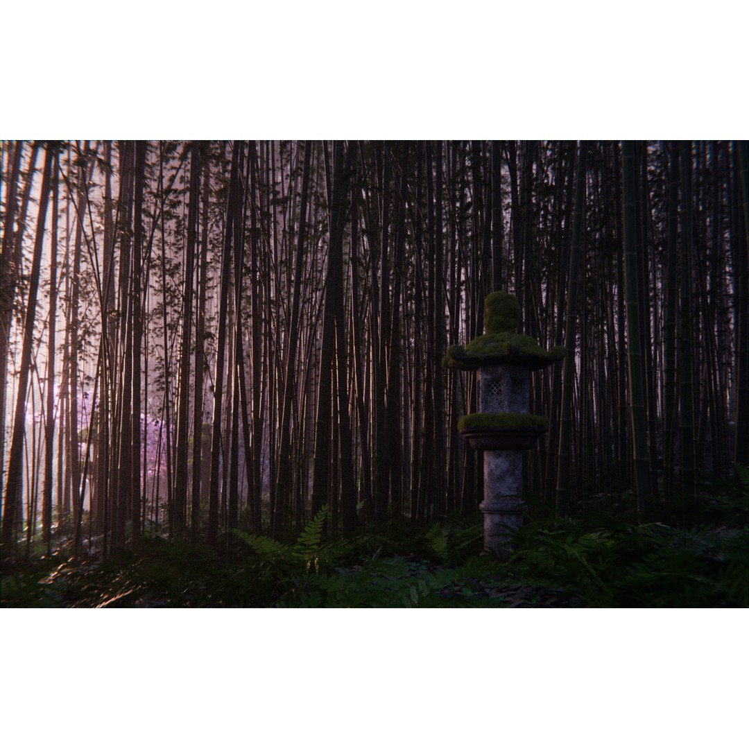 Bamboo Forest 3D Model – High Poly PBR Landscape, Blender, FBX, OBJ - View 5