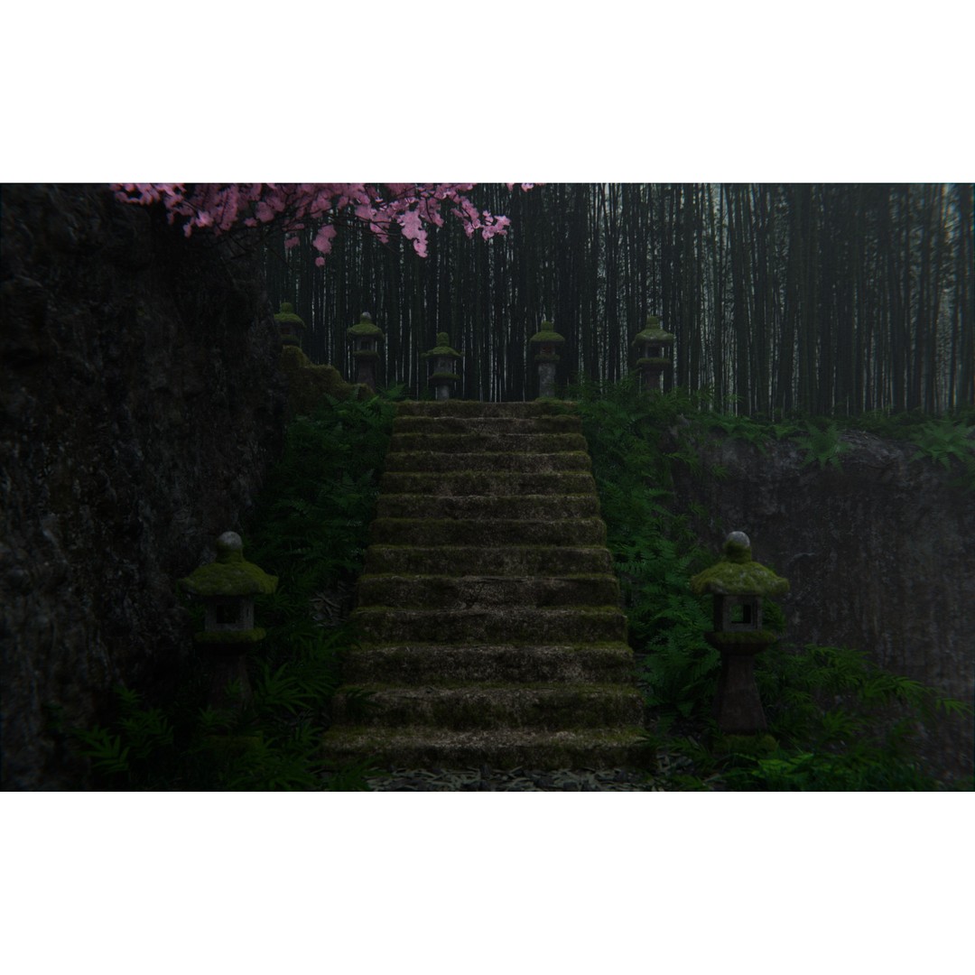Bamboo Forest 3D Model – High Poly PBR Landscape, Blender, FBX, OBJ - View 6