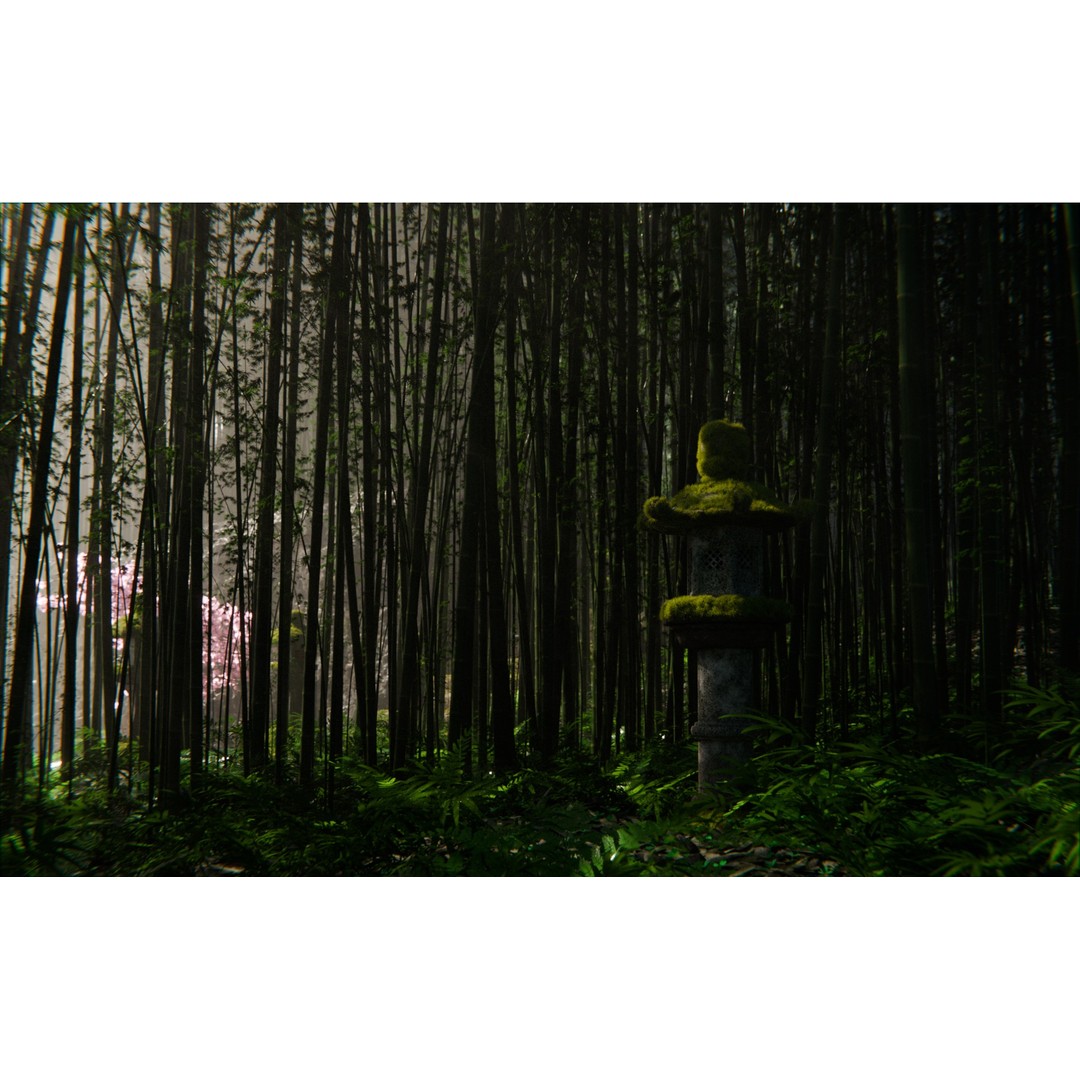 Bamboo Forest 3D Model – High Poly PBR Landscape, Blender, FBX, OBJ - View 9