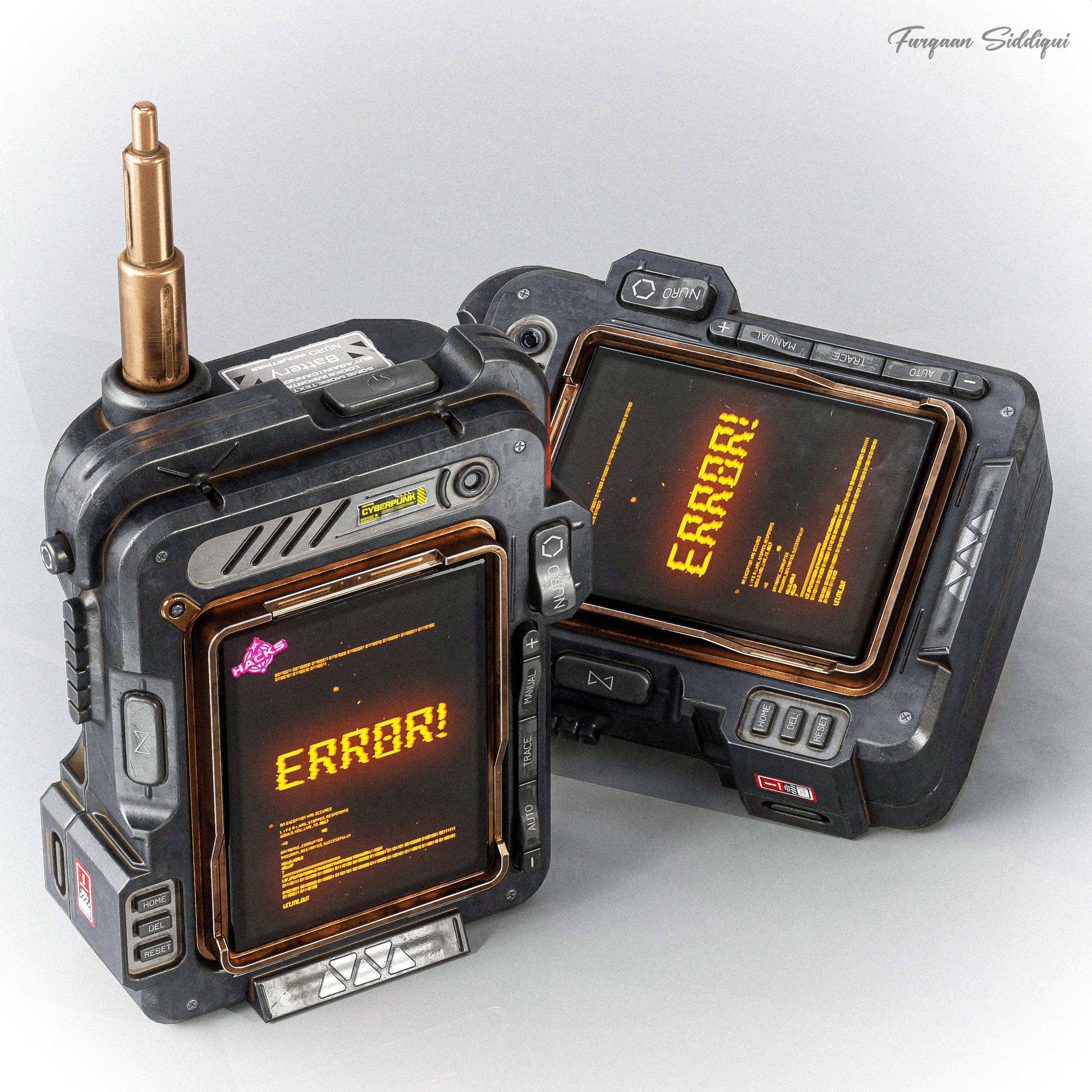 Sci-Fi Controller V16 - Low-Poly Game-Ready 3D Model - View 4