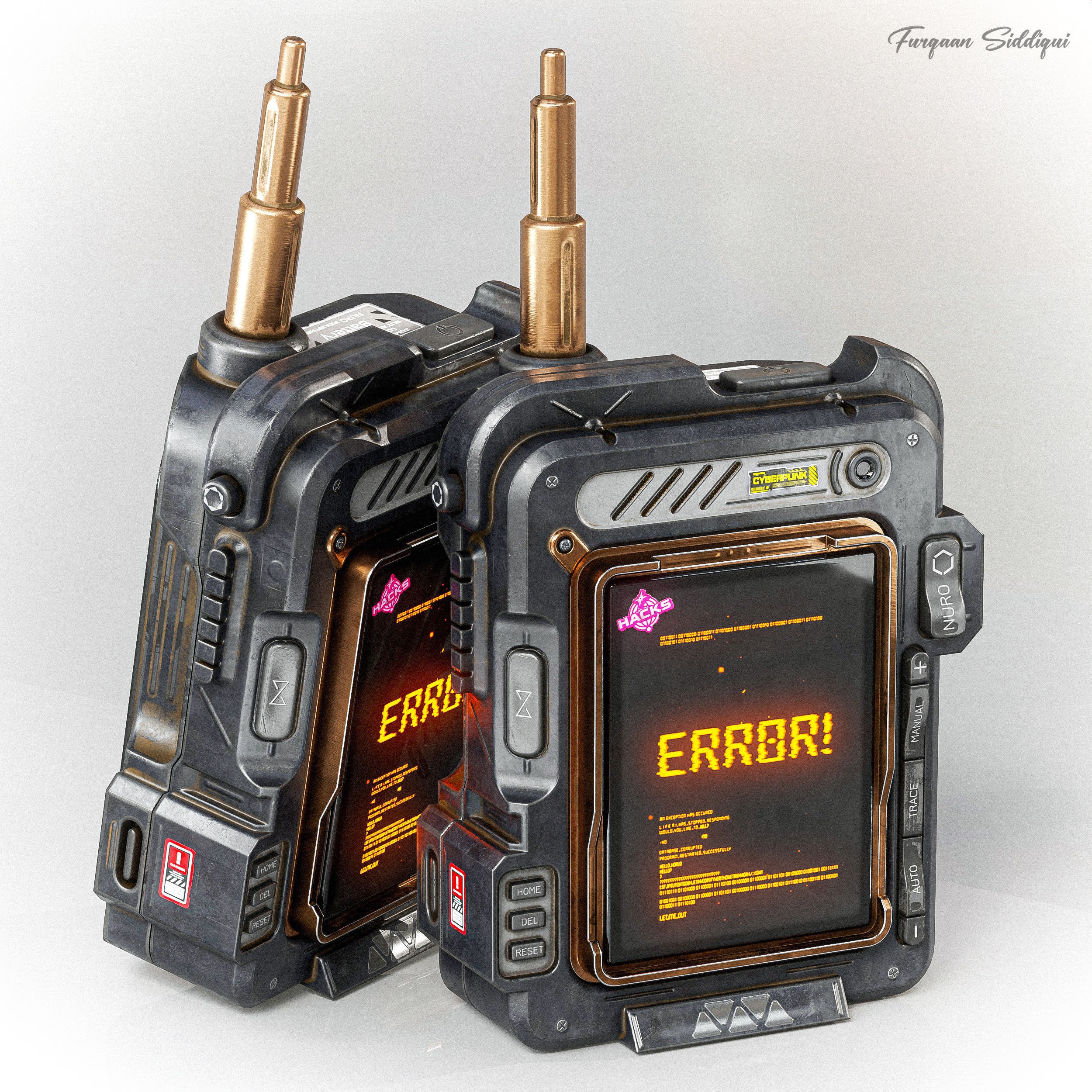 Sci-Fi Controller V16 - Low-Poly Game-Ready 3D Model - View 5