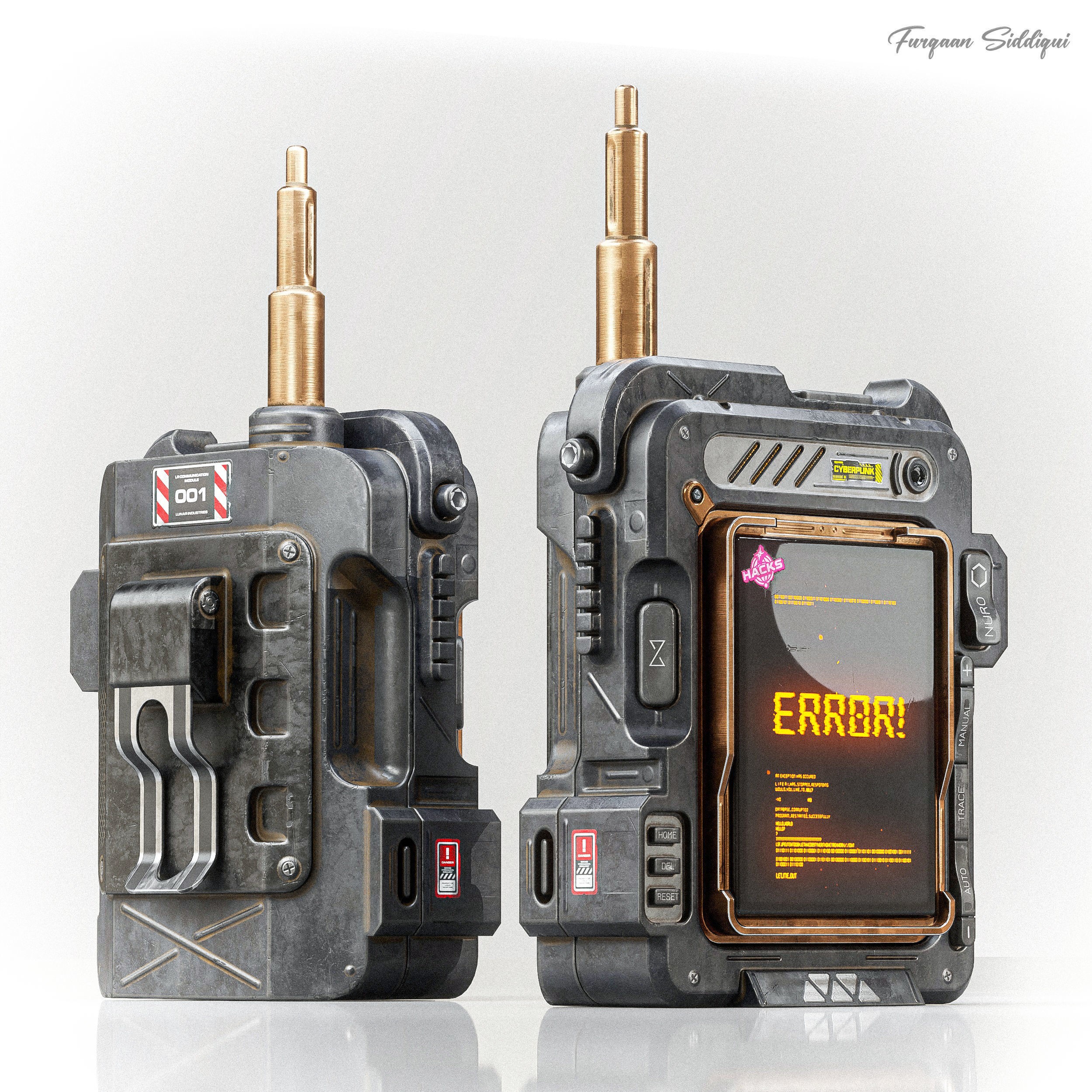 Sci-Fi Controller V16 - Low-Poly Game-Ready 3D Model - View 8