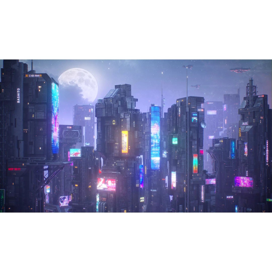 Cyberpunk Building 3D Model – Low Poly Futuristic Architecture, FBX - View 2