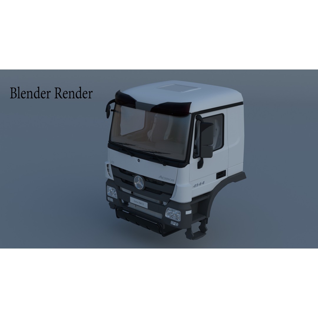 Mercedes Actros 4144 Head 3D Model – High Detail Truck Asset, FBX, OBJ - View 12