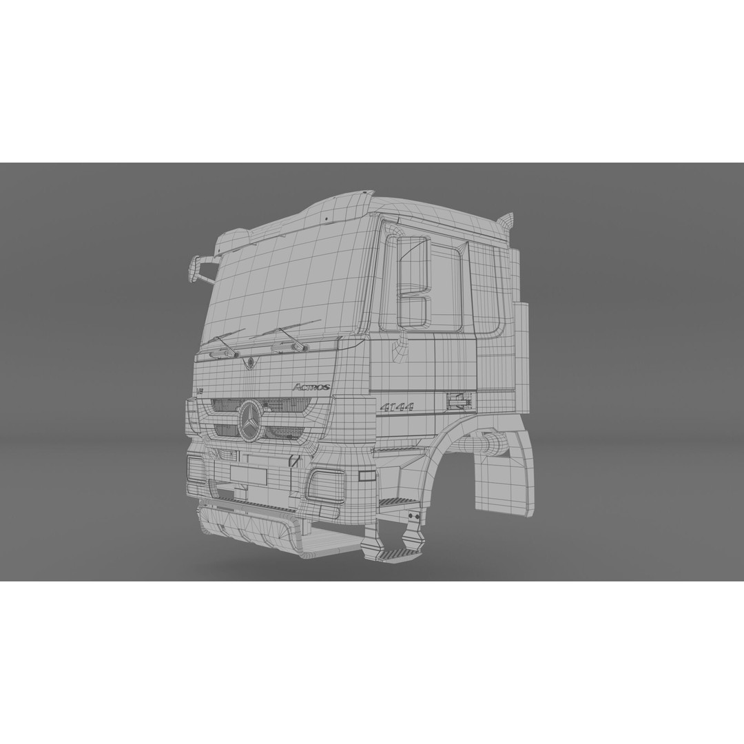 Mercedes Actros 4144 Head 3D Model – High Detail Truck Asset, FBX, OBJ - View 13