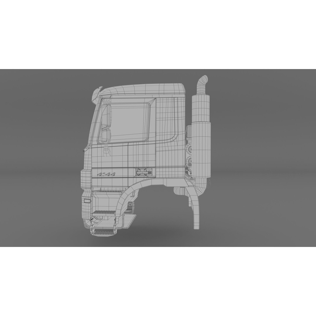 Mercedes Actros 4144 Head 3D Model – High Detail Truck Asset, FBX, OBJ - View 17
