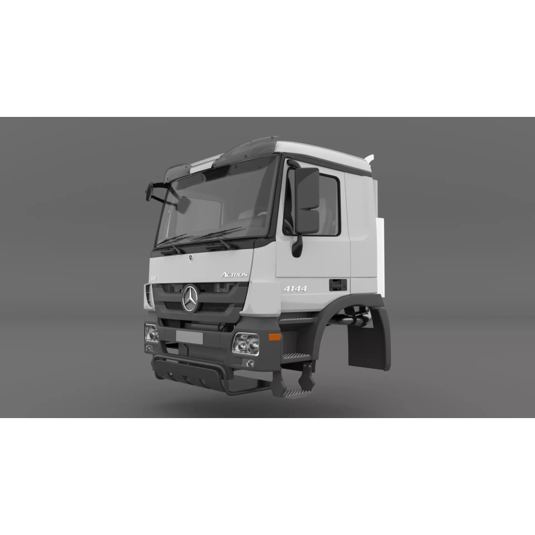 Mercedes Actros 4144 Head 3D Model – High Detail Truck Asset, FBX, OBJ - View 2