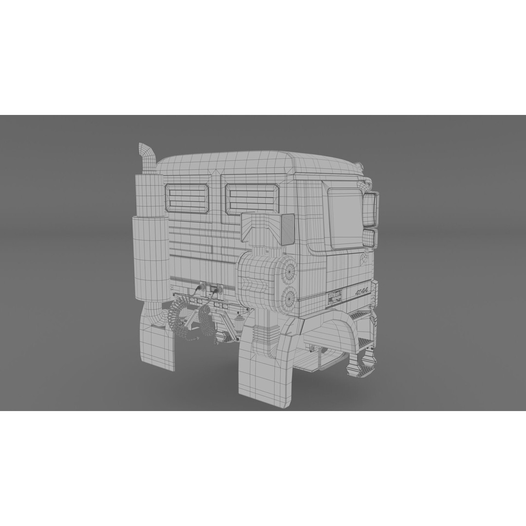 Mercedes Actros 4144 Head 3D Model – High Detail Truck Asset, FBX, OBJ - View 21