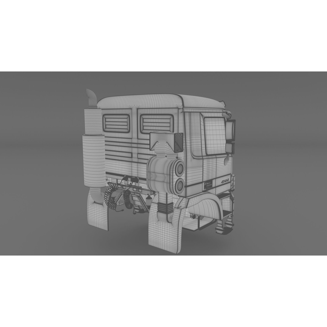 Mercedes Actros 4144 Head 3D Model – High Detail Truck Asset, FBX, OBJ - View 22