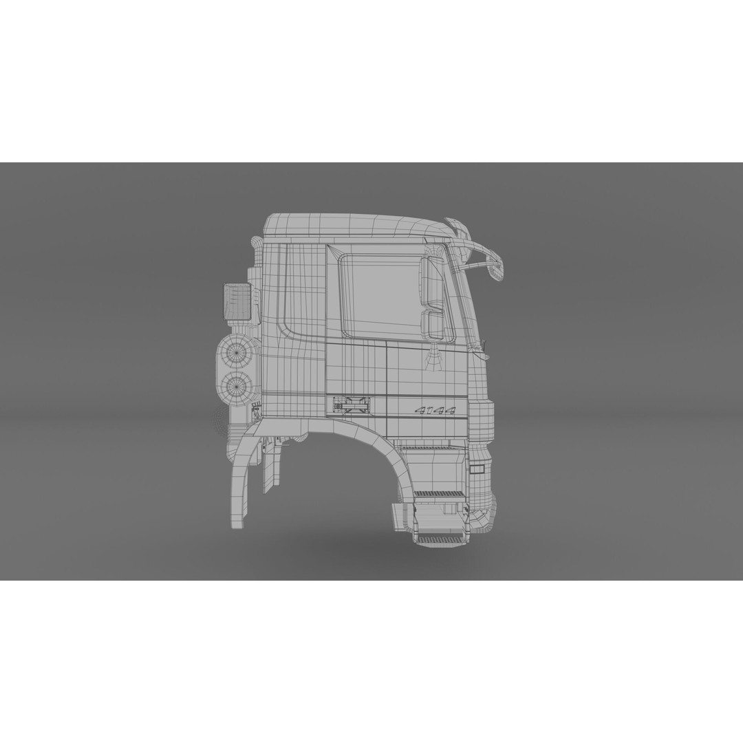 Mercedes Actros 4144 Head 3D Model – High Detail Truck Asset, FBX, OBJ - View 23