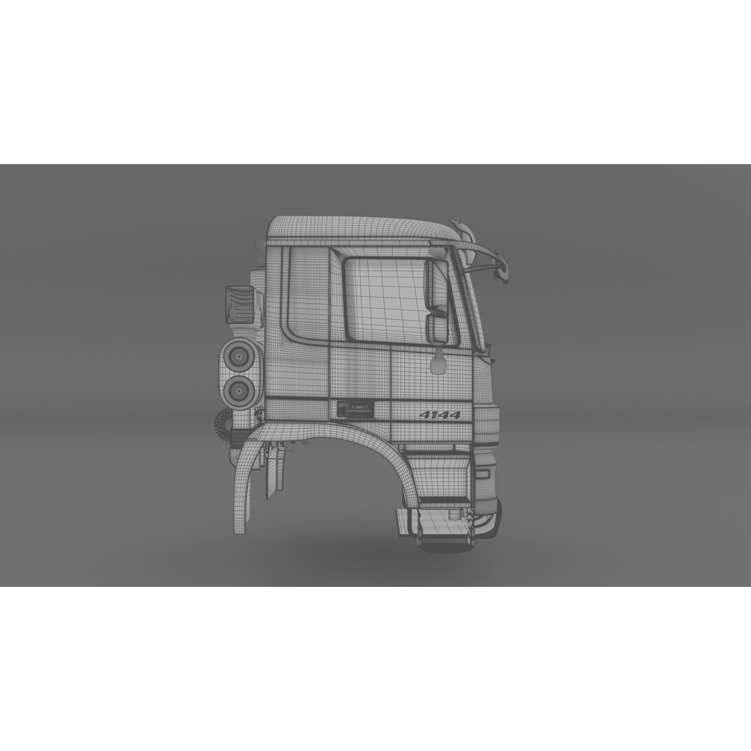 Mercedes Actros 4144 Head 3D Model – High Detail Truck Asset, FBX, OBJ - View 24