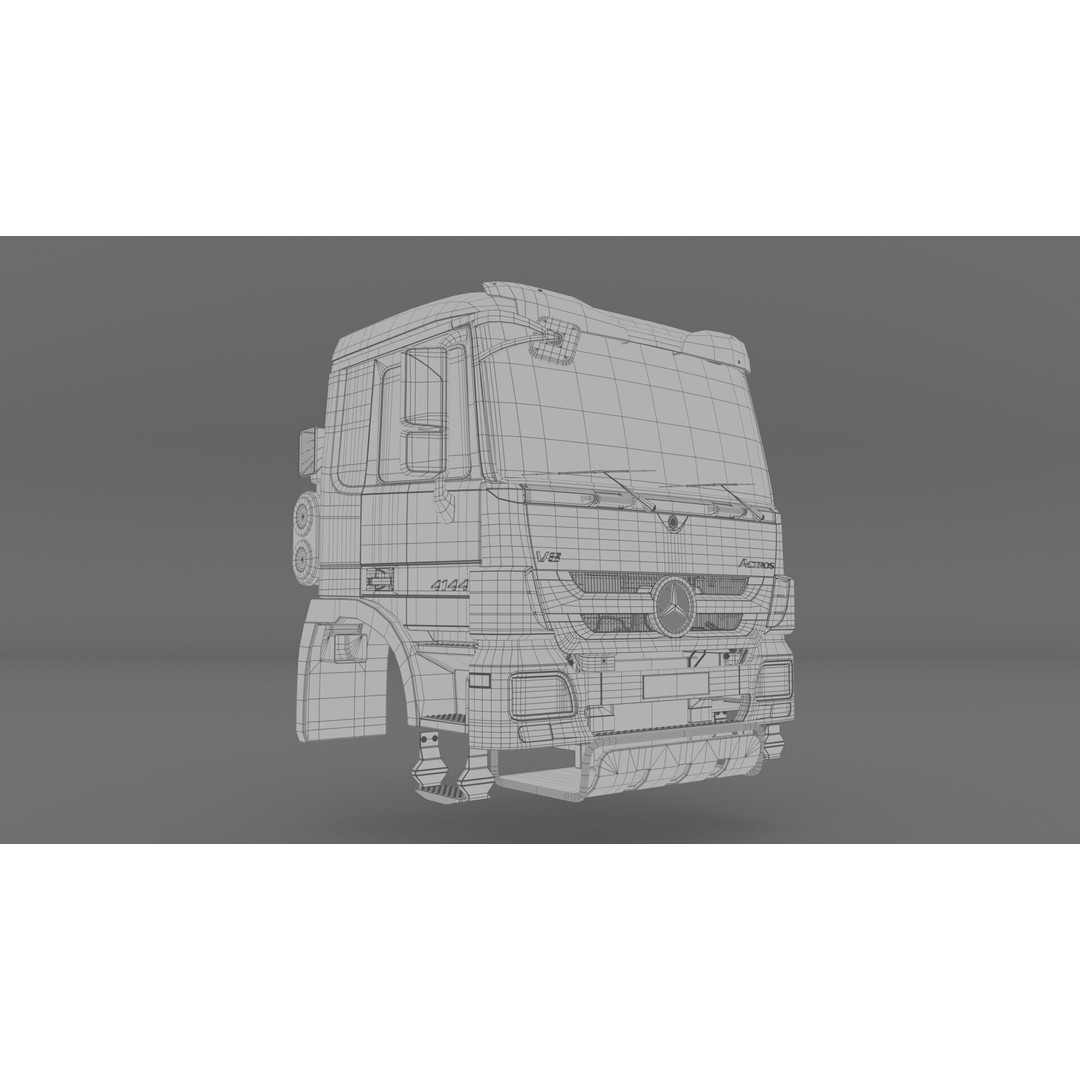 Mercedes Actros 4144 Head 3D Model – High Detail Truck Asset, FBX, OBJ - View 25